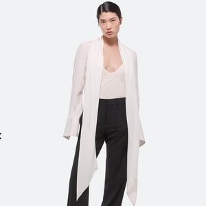 100% Silk Reversible Long Sleeve Helmut Lang Blouse